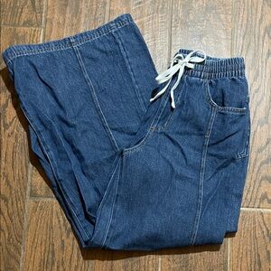Blue Denim Jogger Pants